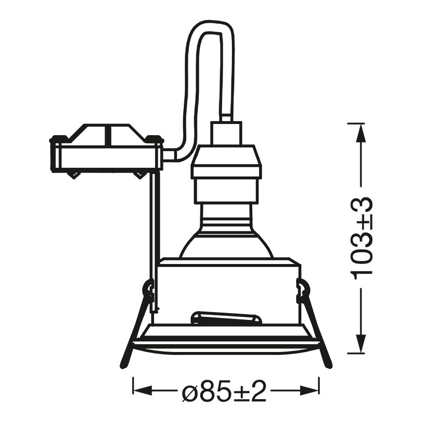 Osram - Spot LED encastré pour salle de bains SPOT 1xGU10/4,3W/230V 2700K IRC 90 Ø 8,5 cm IP65 blanc