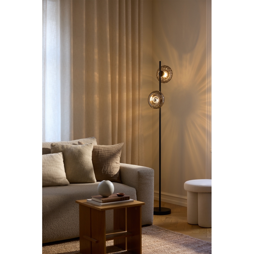 Osram - Stehleuchte DECOR SMOKE 2xE14/12W/230V schwarz/rauchgrau