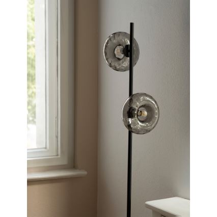 Osram - Stehleuchte DECOR SMOKE 2xE14/12W/230V schwarz/rauchgrau