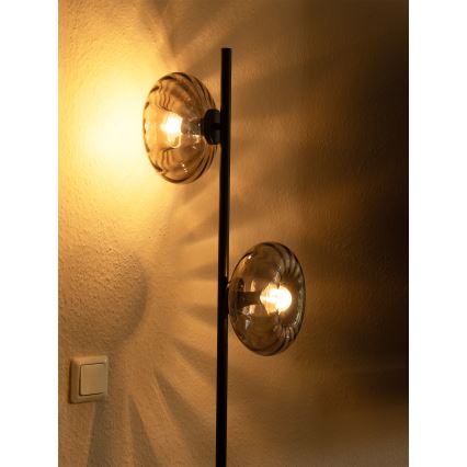Osram - Stehleuchte DECOR SMOKE 2xE14/12W/230V schwarz/rauchgrau