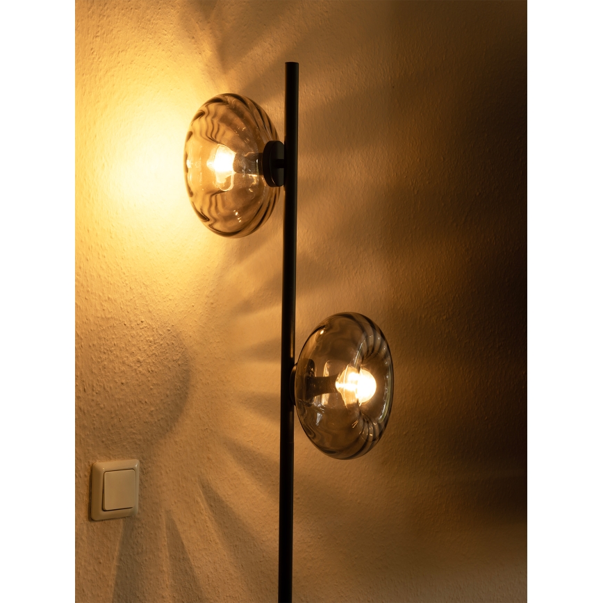 Osram - Stehleuchte DECOR SMOKE 2xE14/12W/230V schwarz/rauchgrau