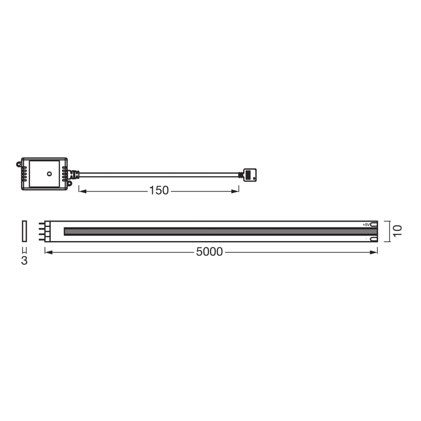 Osram - Striscia LED dimmerabile SMART+ COB 5 m, 18 W, 230 V, 2700–6500 K, Wi‑Fi