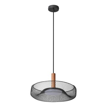 Osram - Suspension LED sur câble DECOR MESH LED/18,5W/230V Ø 40 cm noir/bois d'hévéa