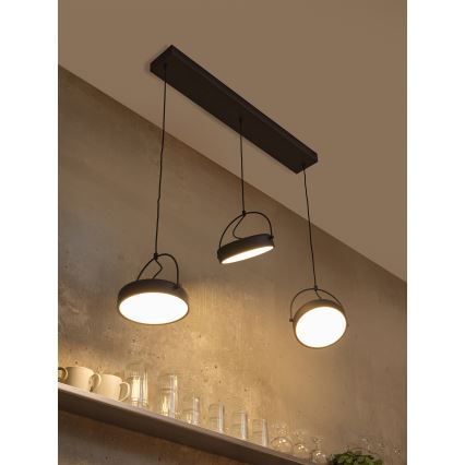 Osram - Suspension LED sur câble DECOR PUCK 3xLED/12W/230V IRC 90 noire