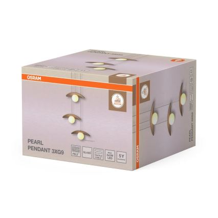Osram - Suspension sur câble DECOR PEARL 3xG9/5W/230V beige