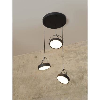 Osram - Suspension sur câble DECOR PUCK 3xLED/12W/230V noire