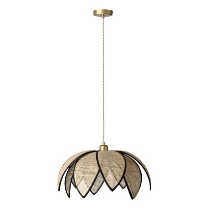 Osram - Suspension sur câble DECOR RATTAN 1xE27/15W/230V diam. 48 cm beige/noir