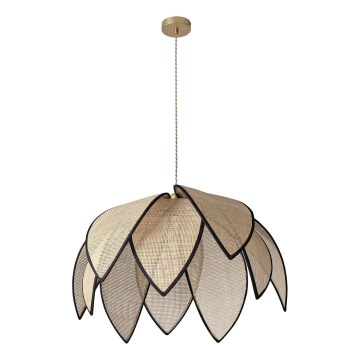 Osram - Suspension sur câble DECOR RATTAN 1xE27/15W/230V Ø 67 cm beige/noir
