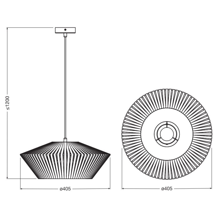 Osram - Suspension sur câble DECOR STRIPES 1xE27/10W/230V Ø 40,5 cm beige