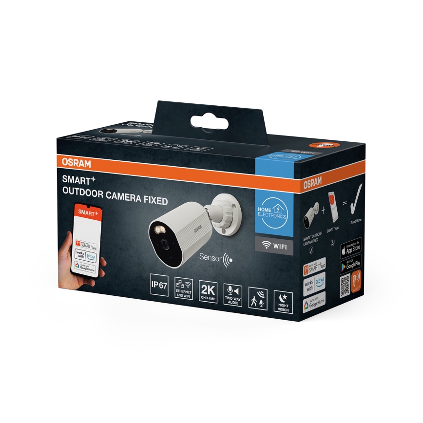 Osram - Telecamera esterna intelligente con sensore 2K SMART+ 230V IP67 Wi-Fi