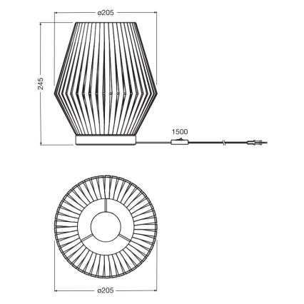 Osram - Tischleuchte DECOR STRIPES 1xE14/5W/230V beige