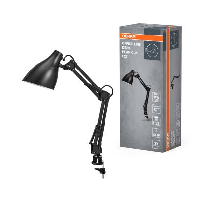 Osram - Tischleuchte mit Klemme DESK LINE 1xE27/11W/230V schwarz