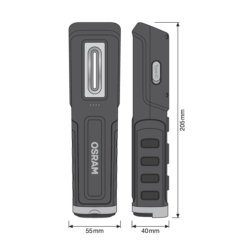 Osram - Torcia ricaricabile dimmerabile a LED LEDINSPECT WIRE-FREE PRO 600 LED/5W/3,7V IP54 2600 mAh