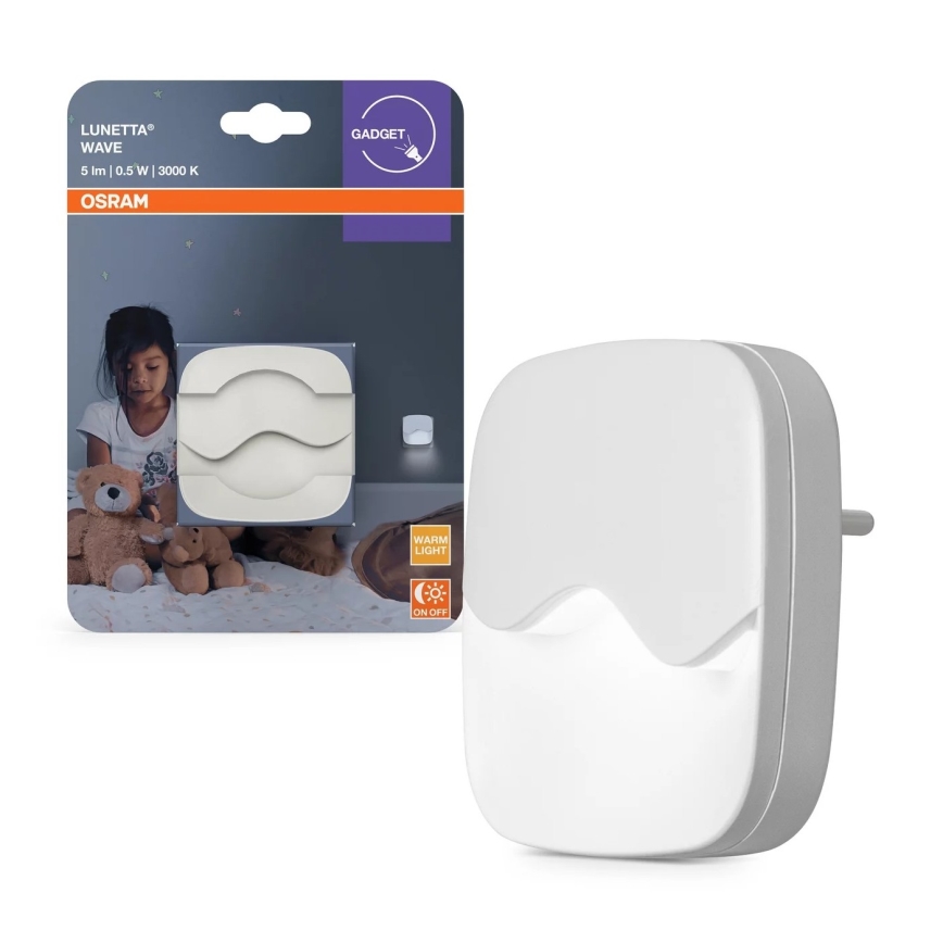 Osram - Veilleuse LED à brancher avec capteur crépusculaire LUNETTA LED/0,5W/230V