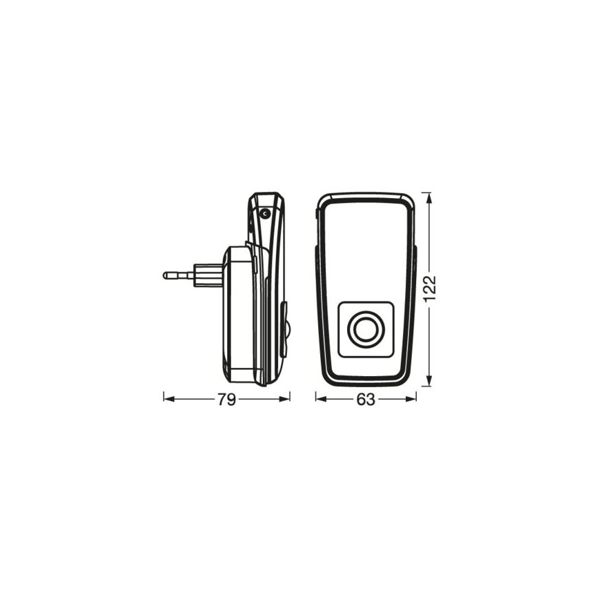 Osram - veilleuse LED à brancher avec capteur LUNETTA LED/2W/230V