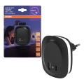 Osram - Veilleuse LED à brancher sur prise avec capteur et port USB LUNETTA LED/12,5W/230V noire