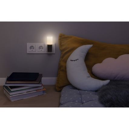 Osram - Veilleuse LED à détecteur crépusculaire LUNETTA LED/0,2W/230V noire