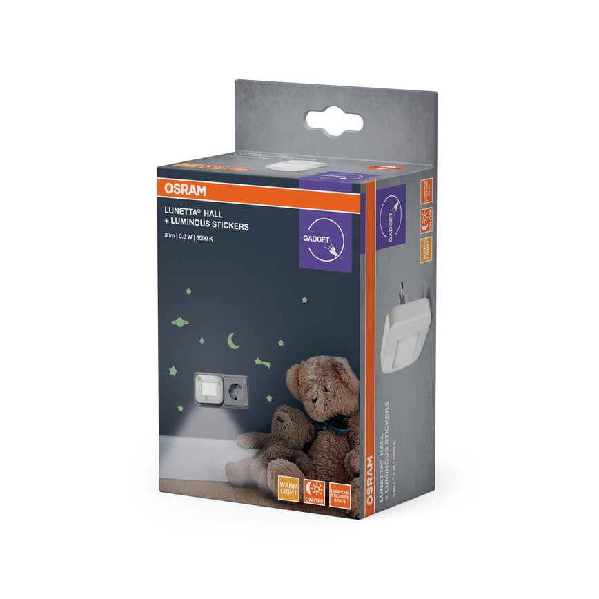 Osram - Veilleuse LED avec capteur crépusculaire LUNETTA LED/0,2W/230V