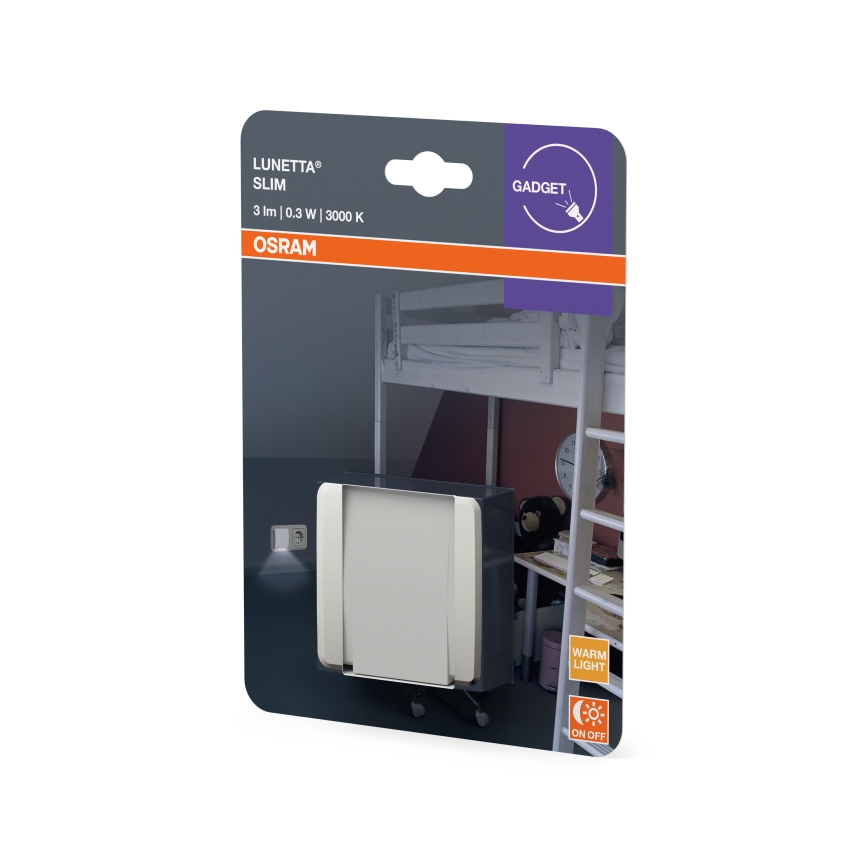 Osram - Veilleuse LED avec capteur crépusculaire LUNETTA LED/0,3W/230V blanche