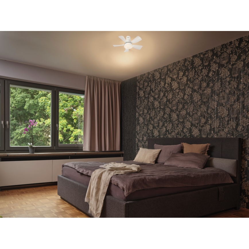 Osram - LED Ventilatore da soffitto dimmerabile LESTE LED/15W/230V 3000/4000/6500K + telecomando