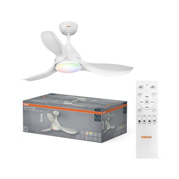 Osram - Ventilatore da soffitto LED RGB dimmerabile NORDES LED/18W/230V 3000-6500K + telecomando