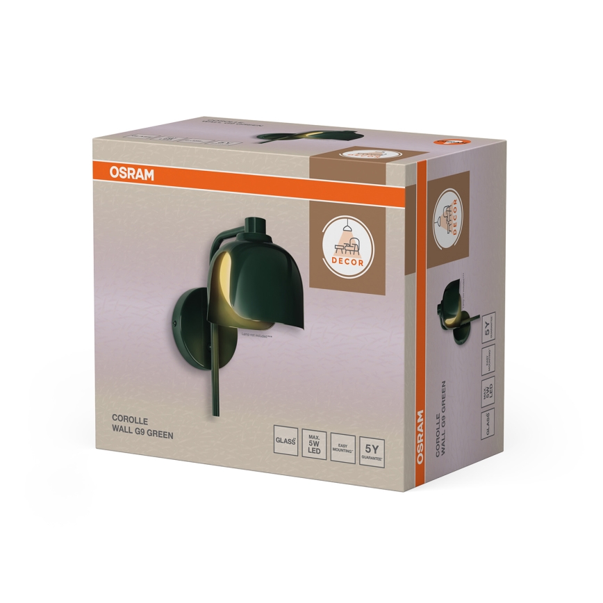 Osram - Wandleuchte DECOR COROLLE 1xG9/20W/230V grün