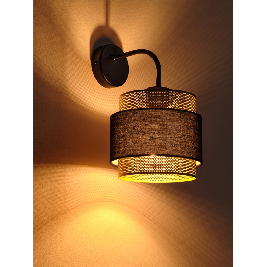 Osram - Wandleuchte DECOR HORNET 1xE27/10W/230V schwarz/gold