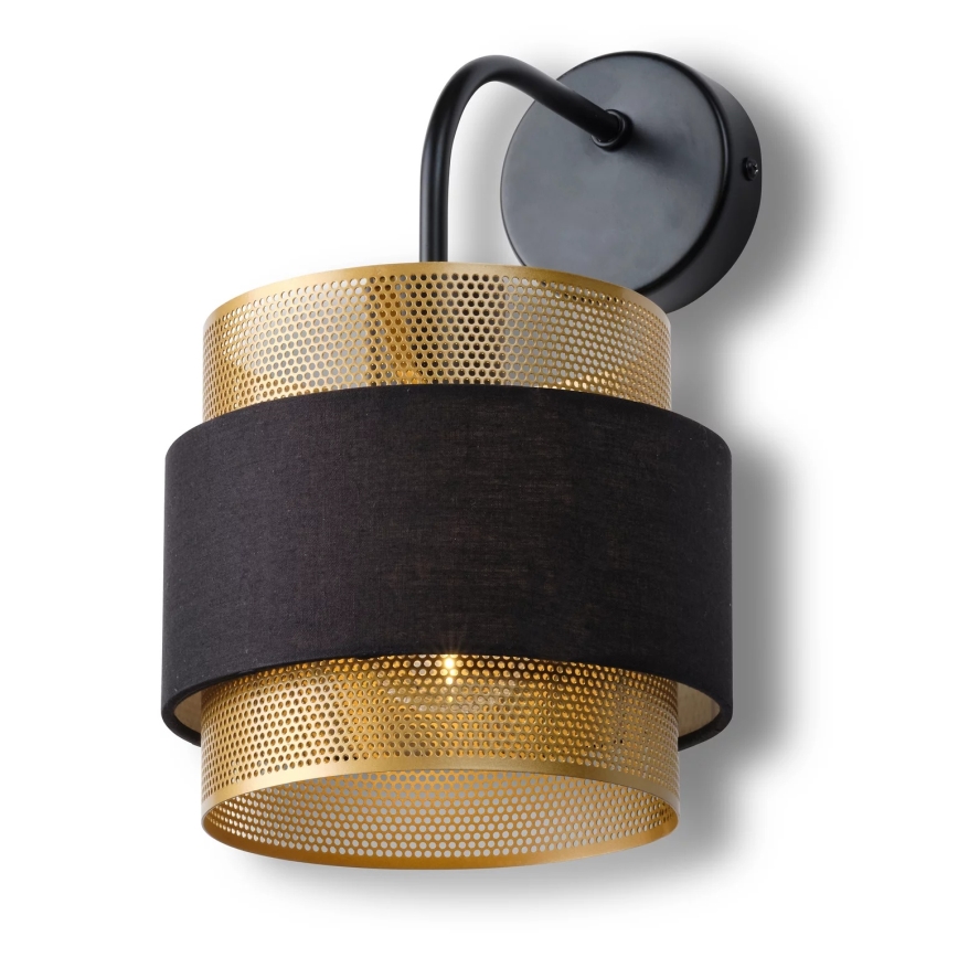 Osram - Wandleuchte DECOR HORNET 1xE27/10W/230V schwarz/gold