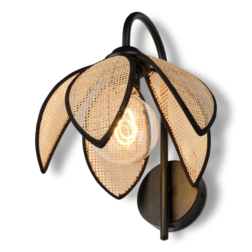 Osram - Wandleuchte DECOR RATTAN 1xE27/15W/230V beige/schwarz