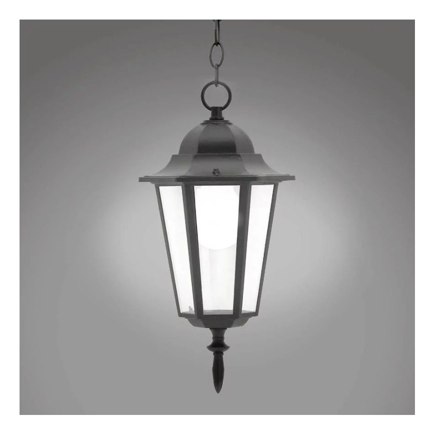 Outdoor-Hängeleuchte 1xE27/20W/230V IP43 schwarz