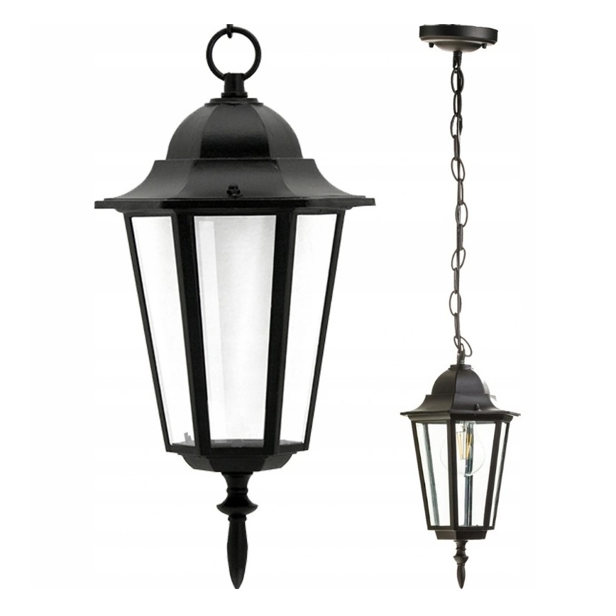 Outdoor-Hängeleuchte 1xE27/20W/230V IP43 schwarz