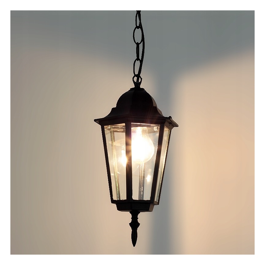 Outdoor-Kronleuchter an Kette 1xE27/60W/230V schwarz
