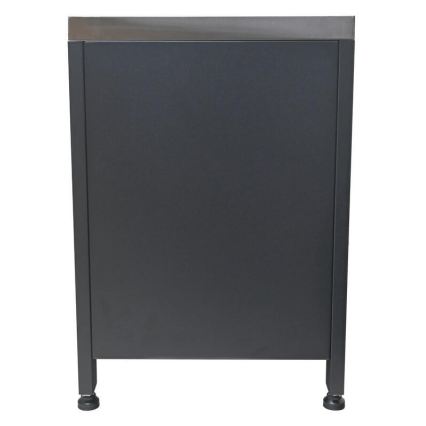 Outdoor-Modul Unterschrank für Grill 80x47x69 cm schwarz/Edelstahl