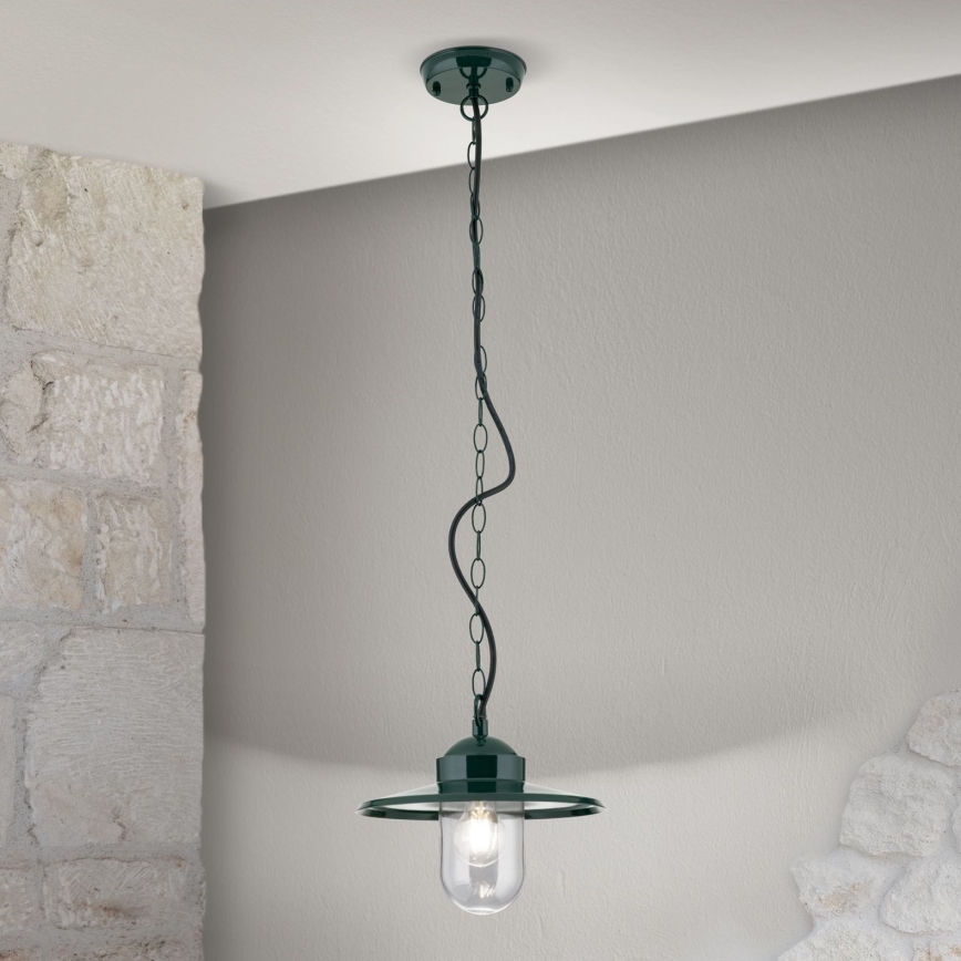 Outdoor-Pendelleuchte EDWARD 1xE27/60W/230V IP44 grün
