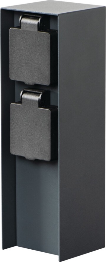 Outdoor-Steckdosensäule DASTO 2Z Type E 230V IP44 anthrazit
