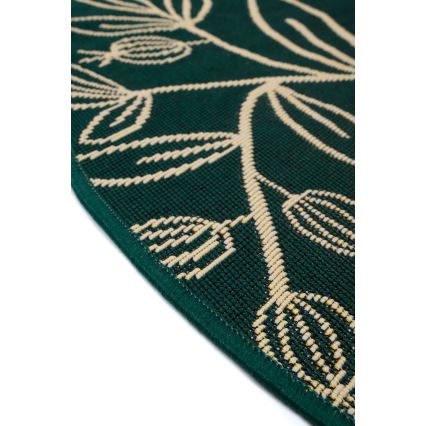 Outdoor-Teppich JUNGLE 135 cm grün/Blattmuster