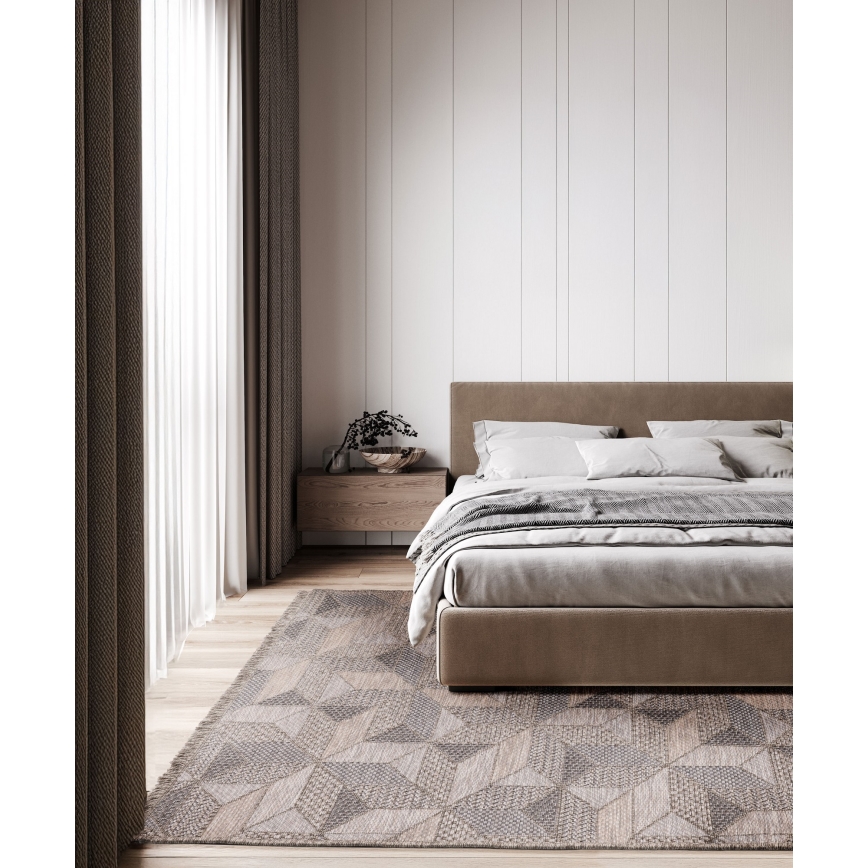 Outdoor-Teppich ORIA 120x170 cm Grau/Beige
