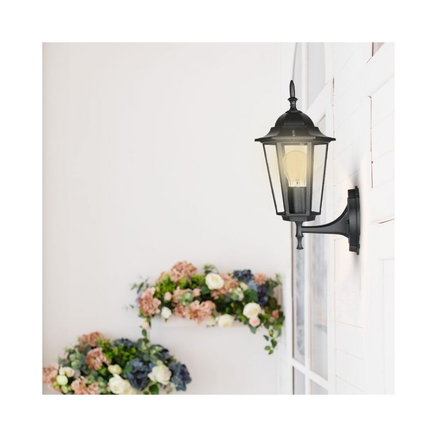 Outdoor-Wandlampe 1xE27/40W/230V IP44 schwarz