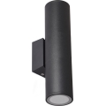 Outdoor-Wandleuchte 2xGU10/35W/230V IP54 rund schwarz