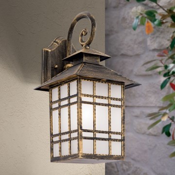 Outdoor-Wandleuchte KIKO 1xE27/11W/230V IP44 bronzen/Patina