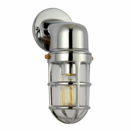 Outdoor-Wandleuchte LUND 1xE27/12W/230V IP44 glänzendes Chrom