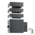 Outdoor-Wandleuchte mit Sensor TEKSAS 1xE27/12W/230V IP44 Graphit