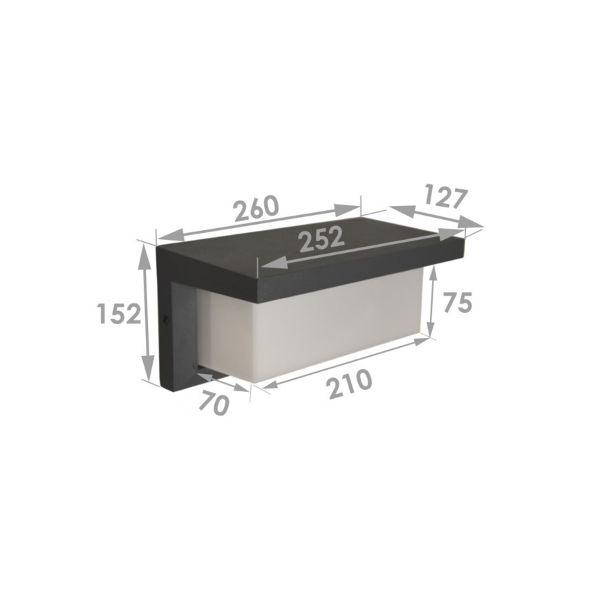 Outdoor-Wandleuchte NEELY 1xE27/12W/230V IP54 schwarz