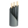 Outils de cheminée 4 pce anthracite/épicéa