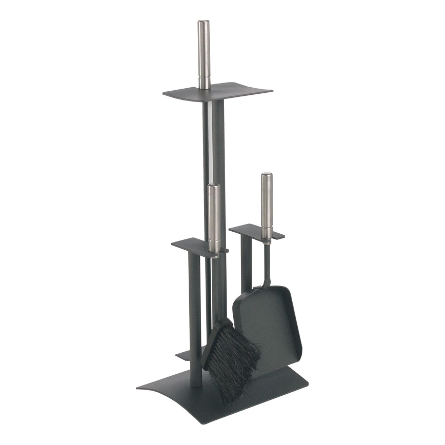 Outils de cheminée 4 pce anthracite