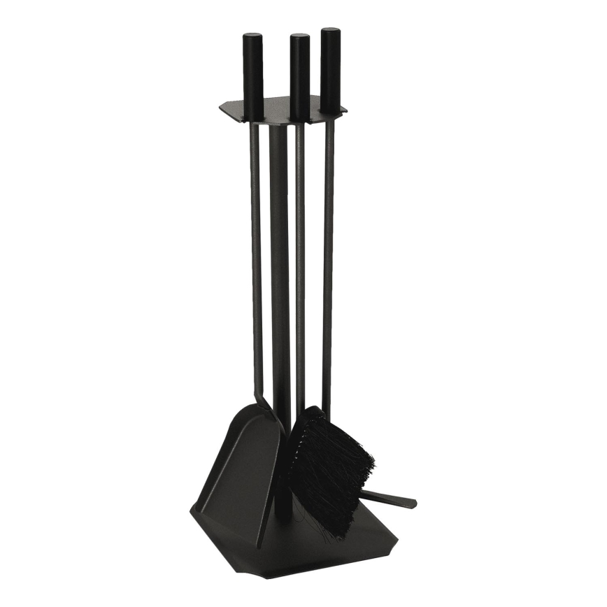Outils de cheminée 4 pce noir