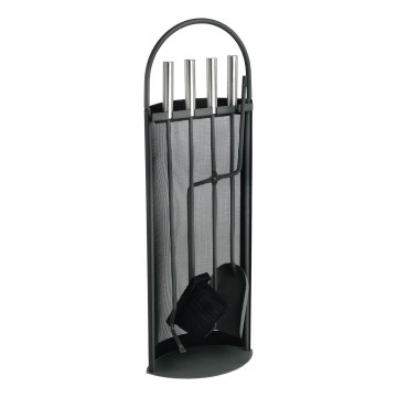Outils de cheminée 5 pce anthracite