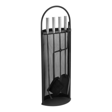 Outils de cheminée 5 pce noir