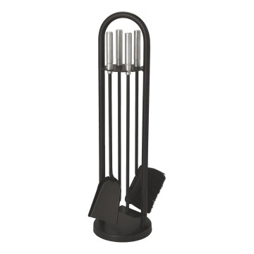Outils de cheminée 5 pce noir