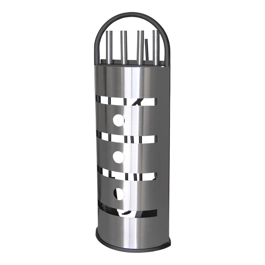 Outils de cheminée 5 pcs chrome brillant